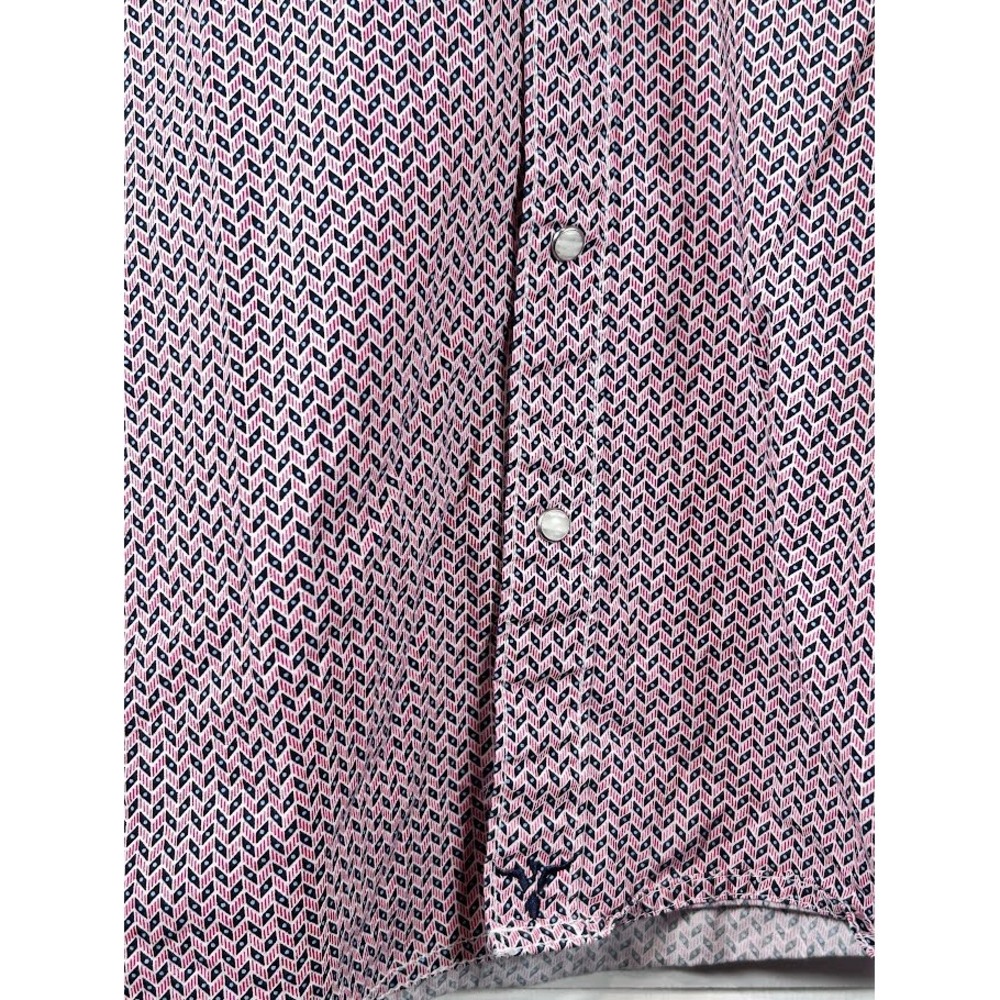 Wrangler 20X Competition Kids XL Red White Blue Geometric Pearl Snap Western - Picture 3 of 7